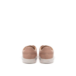 Rosa Leder-Sneakers, Low Top