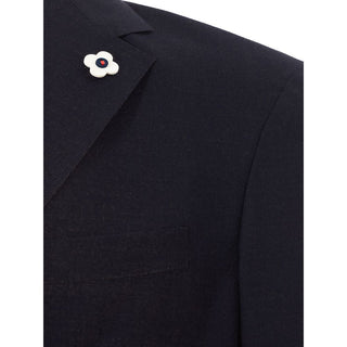 Blauer Baumwollblazer
