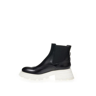 Botines Chelsea de cuero negro