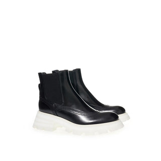 Botines Chelsea de cuero negro