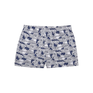 Pantalones cortos de natación de poliéster blanco