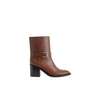 Botines de cuero marrón
