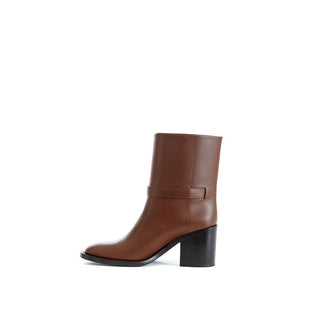 Botines de cuero marrón