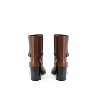 Botines de cuero marrón