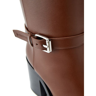 Botines de cuero marrón