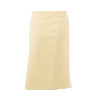 Falda midi de viscosa amarilla