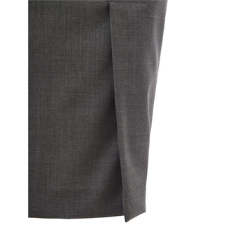 Gray Wool Midi Skirt