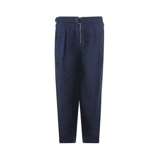 Blaue Leinen-Freizeithose