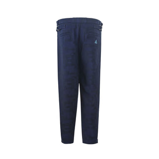 Blaue Leinen-Freizeithose