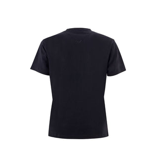 Schwarzes Baumwoll-T-Shirt