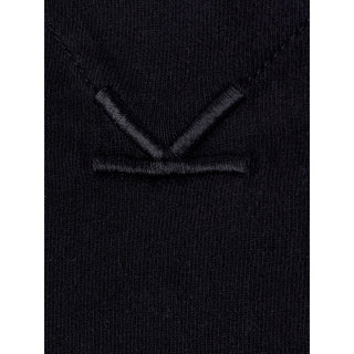 Schwarzes Baumwoll-T-Shirt