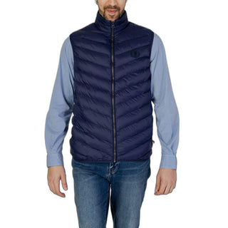 Blaue ärmellose Polyamidjacke