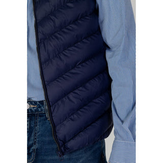 Blaue ärmellose Polyamidjacke