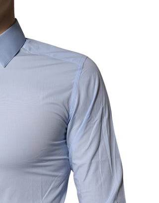 Camisa formal azul claro de algodón GOLD
