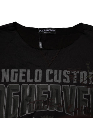 Black DG Heaven Crew Neck Pullover Sweater