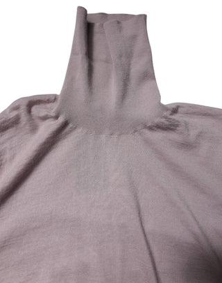 Brown Cashmere Turtleneck Pullover Sweater