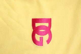 Yellow Cotton Logo Collared Polo T-shirt