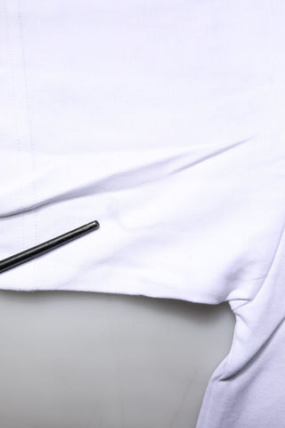 White Printed Cotton Crew Neck Tee T-shirt