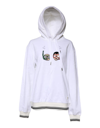 Weißes Kapuzen-Sweatshirt aus der #DGFamily-Kollektion