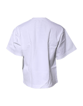 White Bellissima Cotton Crew Neck T-shirt