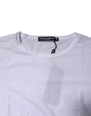White Short Sleeves Round Neck Top T-shirt