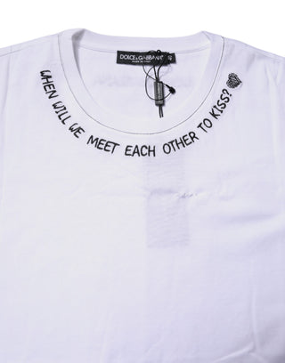 White Cotton Sleeveless Printed Tank T-shirt