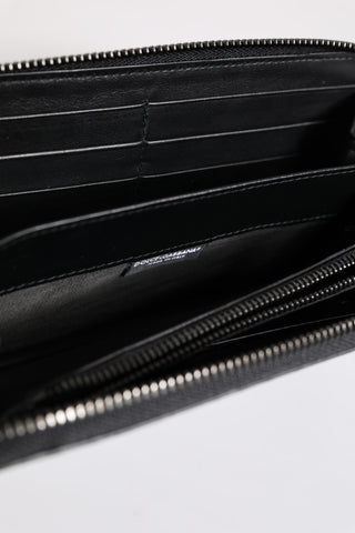 Schwarz Blau Exotische Leder-Geldbörse im Kontinentalstil mit Prägung