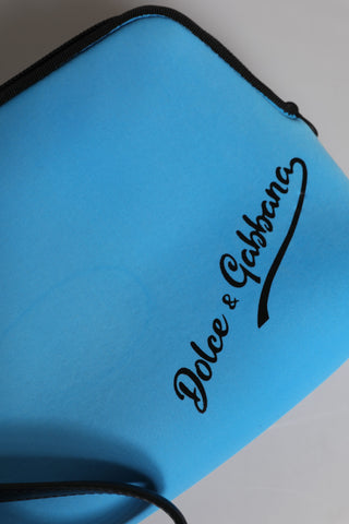 Blaue DG Logo Print Clutch Reißverschluss Borse Täschchen