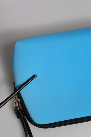 Blaue DG Logo Print Clutch Reißverschluss Borse Täschchen