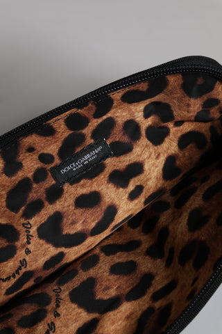 Blaue DG Logo Print Clutch Reißverschluss Borse Täschchen