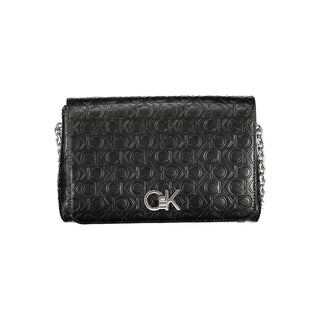 Bolso de hombro para mujer de poliéster negro