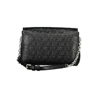 Bolso de hombro para mujer de poliéster negro