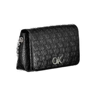 Bolso de hombro para mujer de poliéster negro