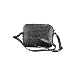 Bolso de hombro para mujer de poliéster negro