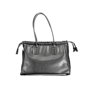 Damenhandtasche aus schwarzem Polyurethan
