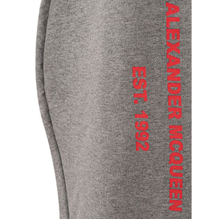 Gray Cotton Athletic Pants