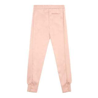 Pantalones casuales de poliéster rosas