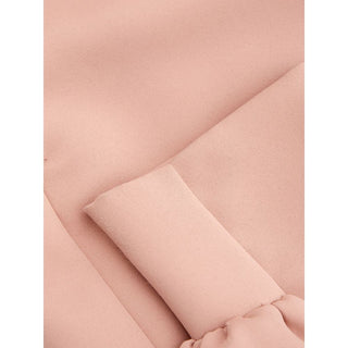Pantalones casuales de poliéster rosas