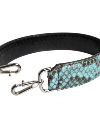 Schwarzer blauer exotischer Lederbeutel Schultergurt
