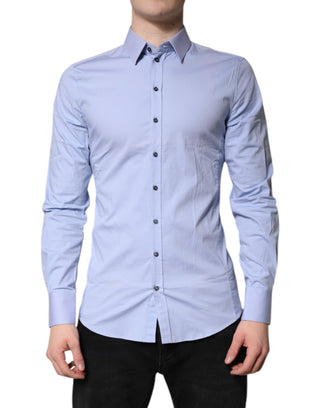 Camisa formal de vestir SICILIA de algodón azul claro  