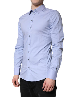 Camisa formal de vestir SICILIA de algodón azul claro  