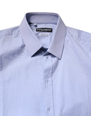 Camisa formal de vestir SICILIA de algodón azul claro  