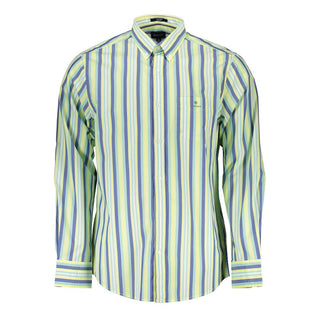 Camisa amarilla de algodón para hombre
