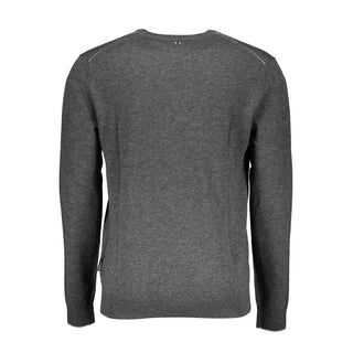 Suéter de lana gris para hombre