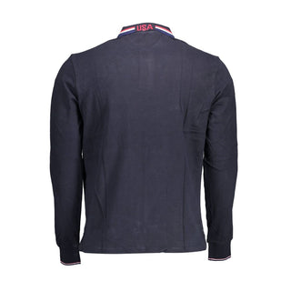 Blue Cotton Men's Polo Shirt