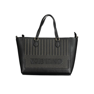 Schwarze Damenhandtasche aus Polyurethan