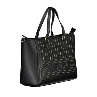 Schwarze Damenhandtasche aus Polyurethan