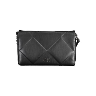 Bolso de hombro negro de poliéster para mujer