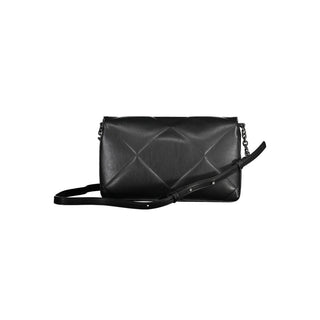 Bolso de hombro negro de poliéster para mujer