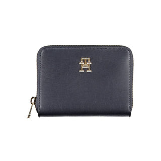 Damenbrieftasche Blu Poliuretano
